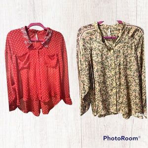 2 Free People Blouses